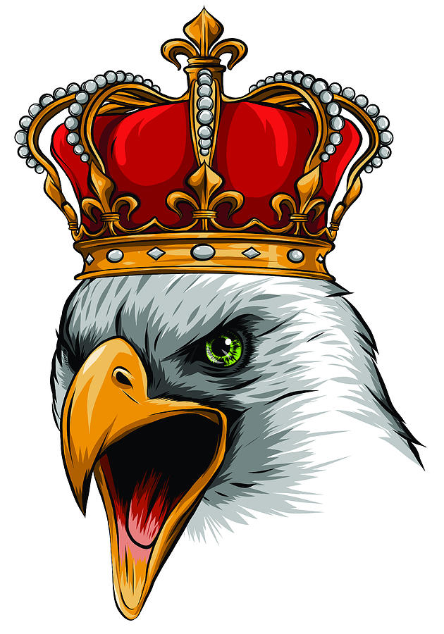 The Vector logo queen of eagles for tattoo or T-shirt design or