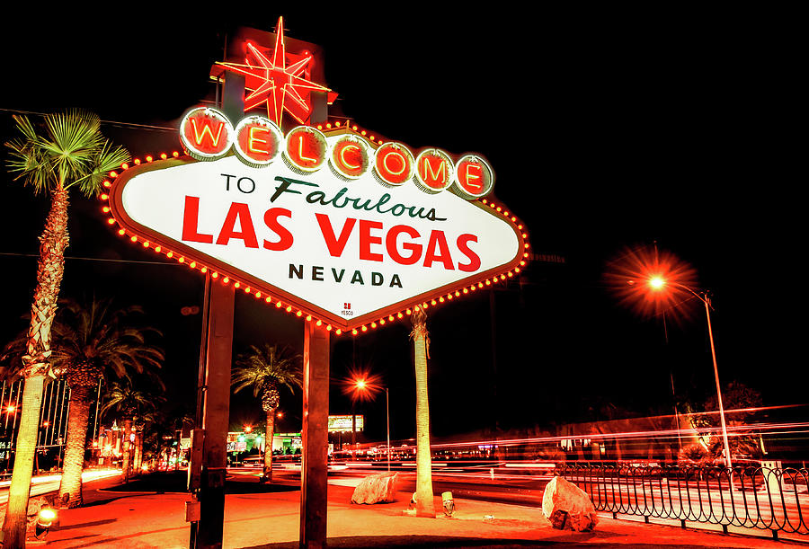 Las Vegas Photograph - The Vegas Welcome Sign by Gregory Ballos