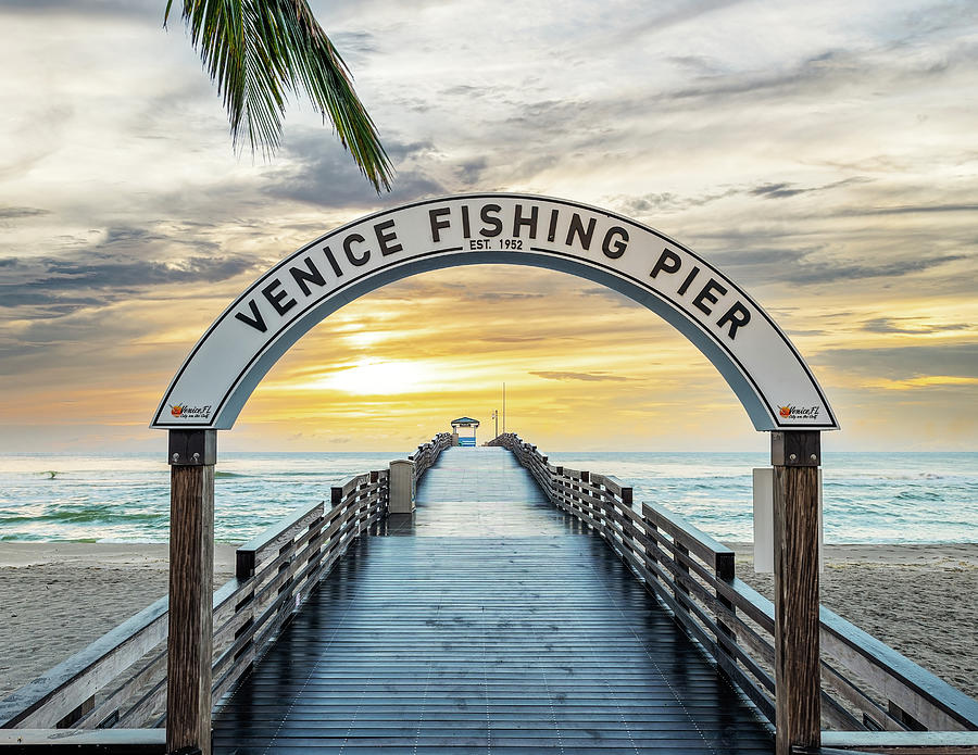 The Venice Fishing Pier Photograph by Rudy Wilms