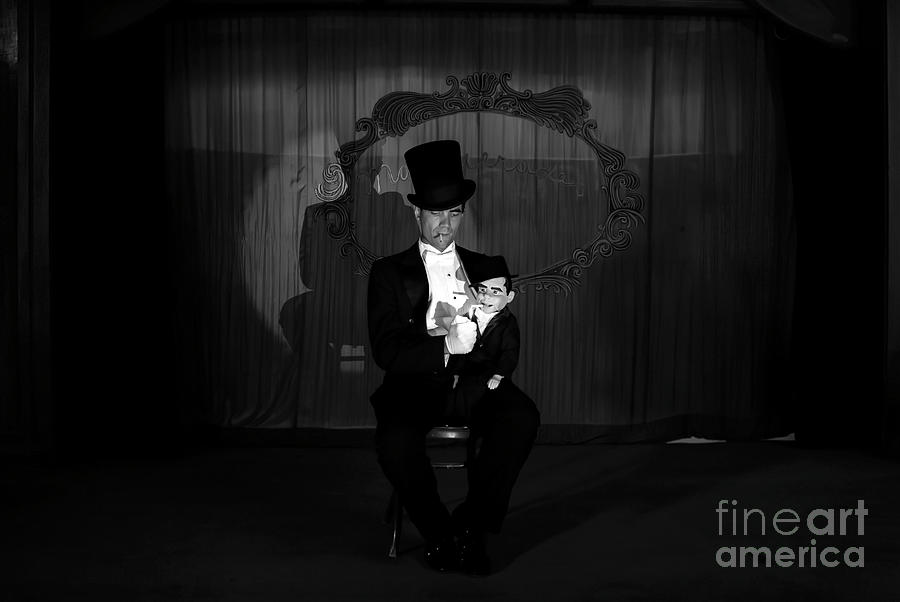 The Ventriloquist Photograph by Sad Hill - Bizarre Los Angeles Archive