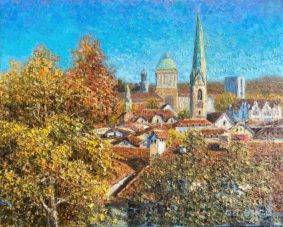 Impressionism Painting - The vibrant colors of Zurich by Julia Strittmatter