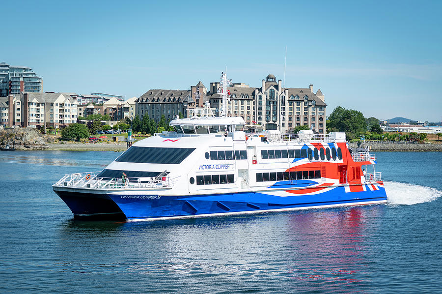 The Victoria Clipper in the Harbour Photograph by Lindsay Thomson