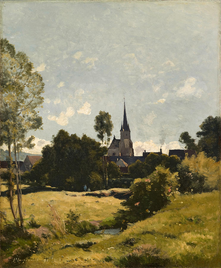 The Village Church Painting by Henri Joseph Harpignies - Fine Art America