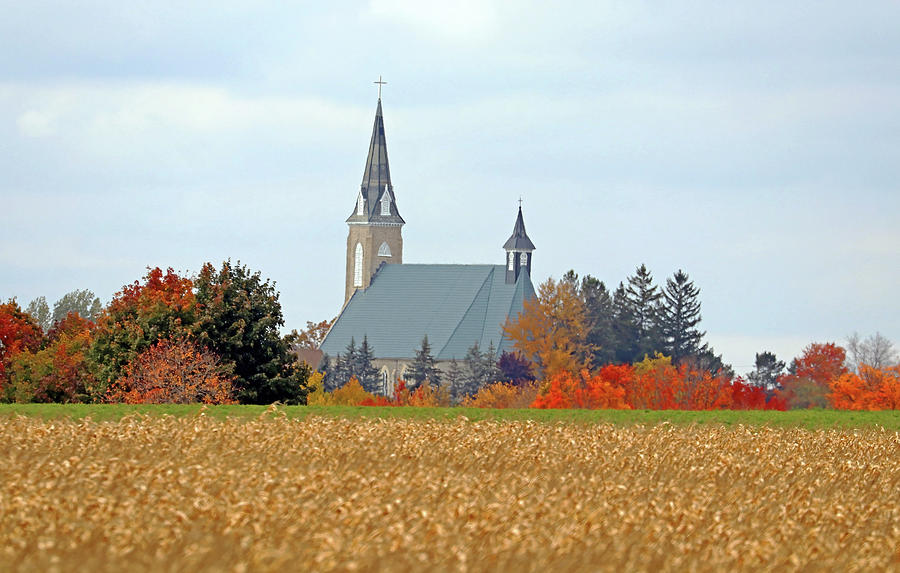 The Village Church In Autumn Photograph