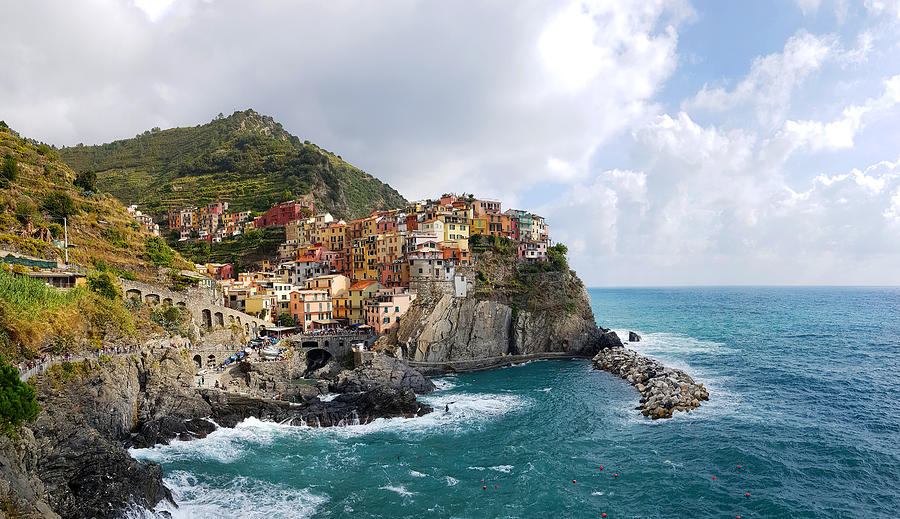 The Village Of Manarola In The Province Of La Spezia Liguria Italy Photograph By Colorful Points