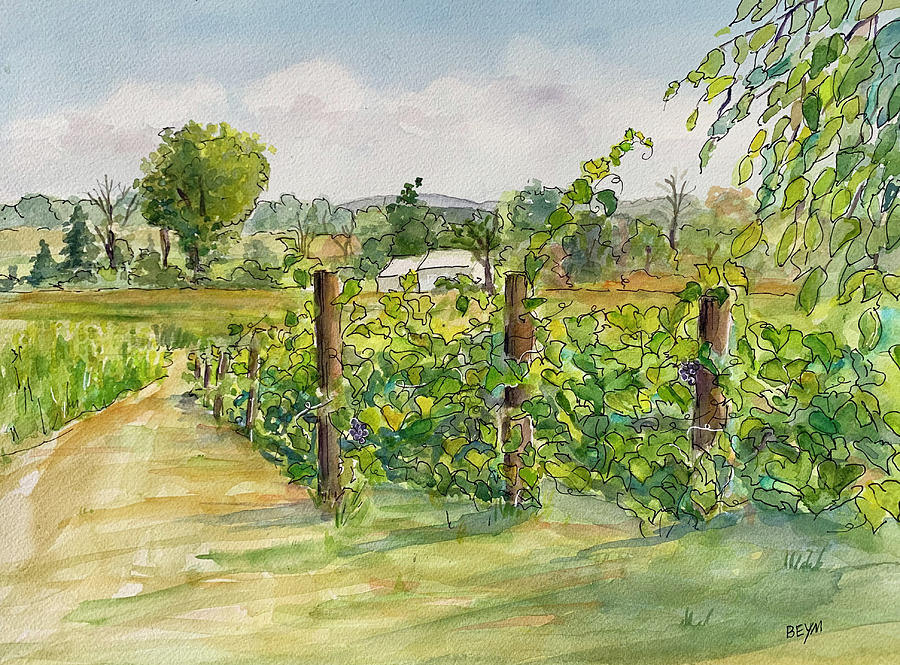 The Vineyard Painting by Clara Sue Beym