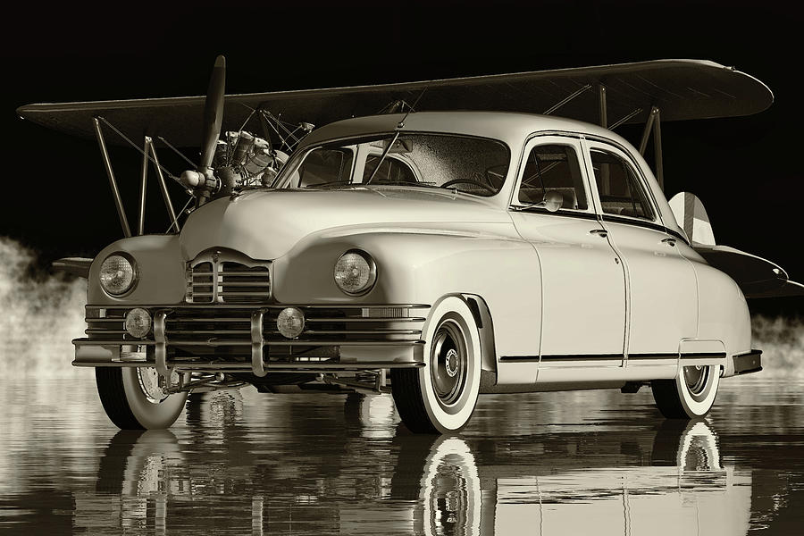 The Vintage Packard Eight Sedan - A Popular Luxury Car Digital Art by Jan Keteleer