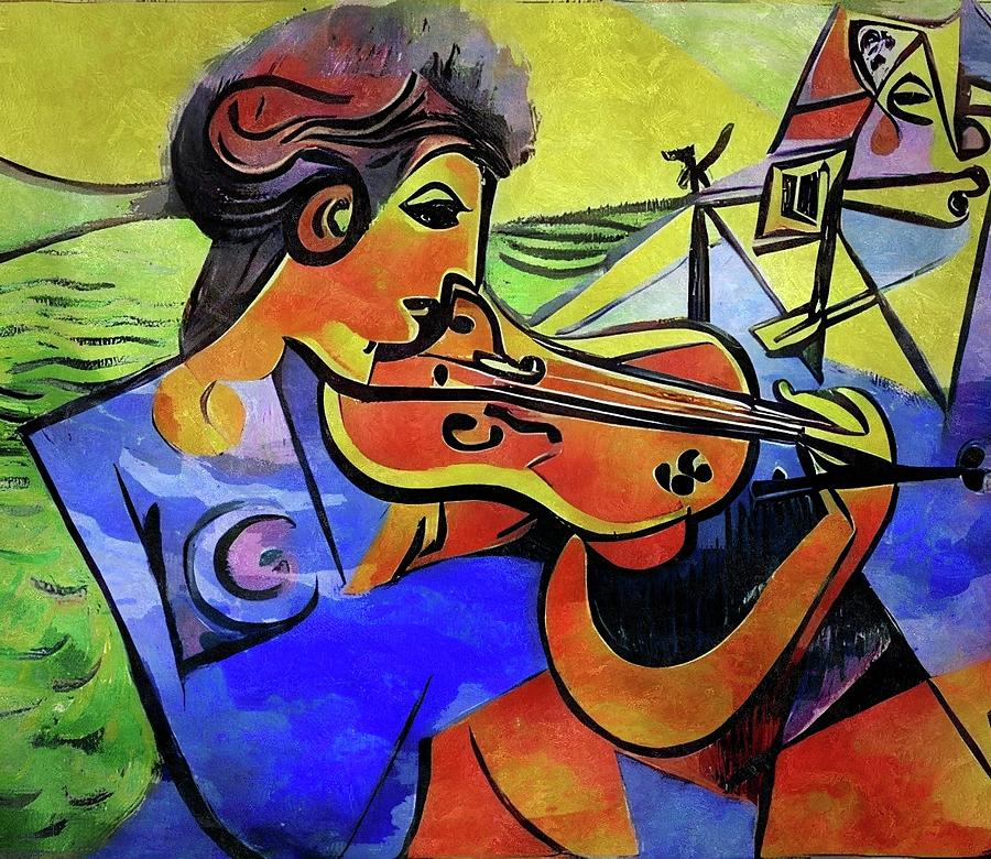 The Violinist  Digital Art by Ally White