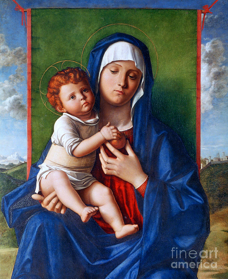 The Virgin and Child, 15th century Painting by Giovanni Bellini