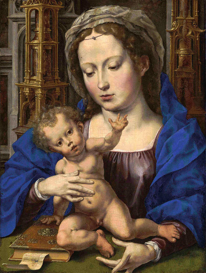 The Virgin and Child  2 Painting by Jan Gossaert