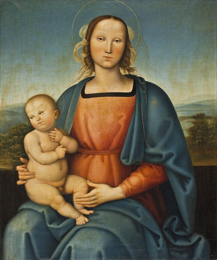 The Virgin and Child Painting by Ditlev Blunck