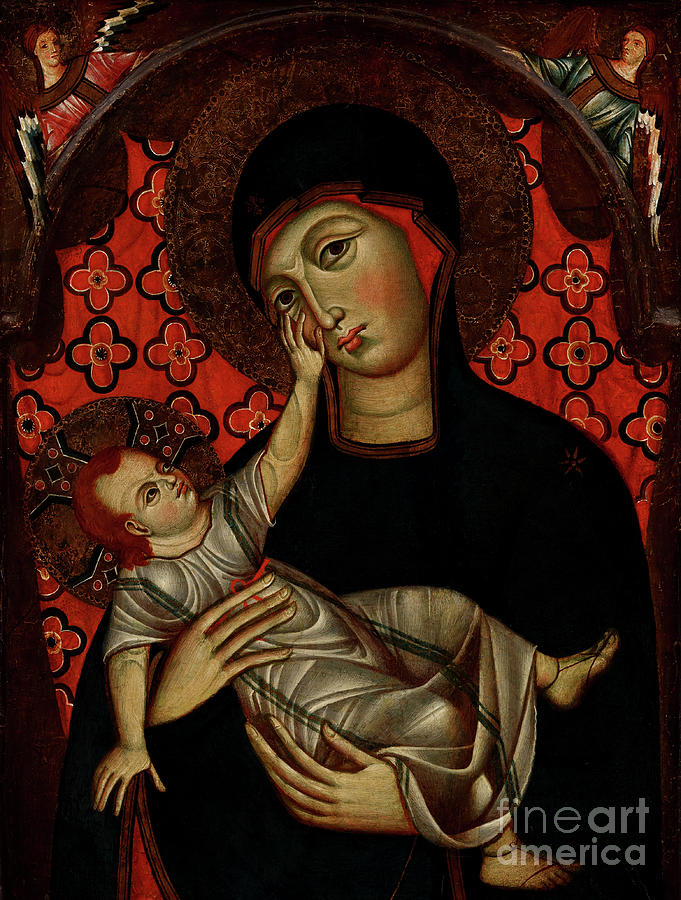 The Virgin and Child, late 13th century Painting by Florentine School