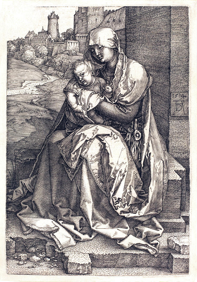 The Virgin and Child Drawing by Long Shot