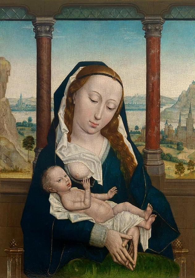 The Virgin and Child Painting by Simon Marmion - Fine Art America