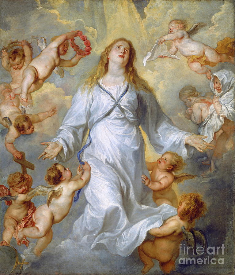 The Virgin as Intercessor Painting by Sir Anthony van Dyck