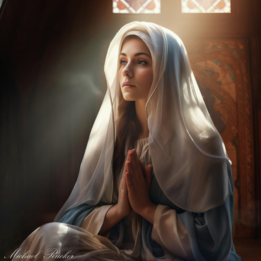 The Virgin Mary Digital Art by Michael Rucker Fine Art America