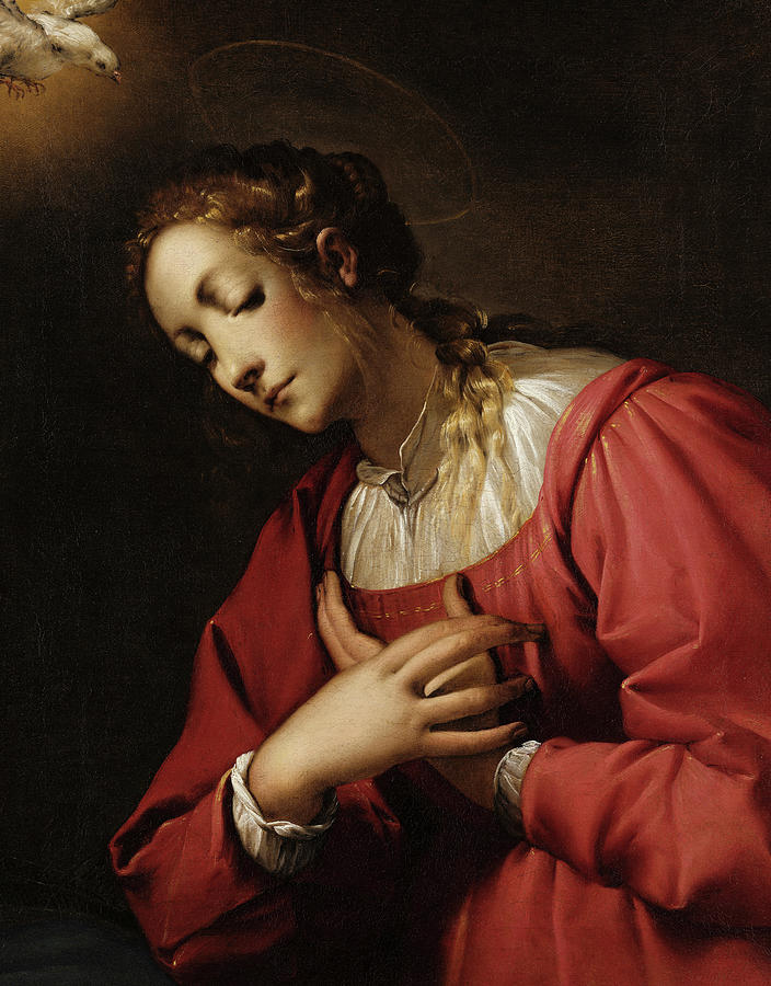 Morazzone Painting - The Virgin Of The Annunciation, 1610 by Pierfrancesco Mazzucchelli Morazzone Painting - The Virgin Of The Annunciation, 1610 by Pierfrancesco Mazzucchelli