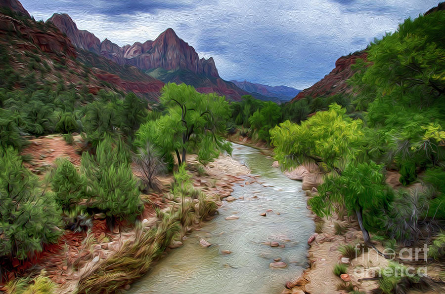 Zion National Park Photograph - The Virgin River Of Zion by Bob Christopher