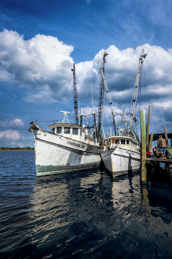 The Virginia Lee and the Miss Harley Shrimp Boats Photograph by Debra and Dave Vanderlaan