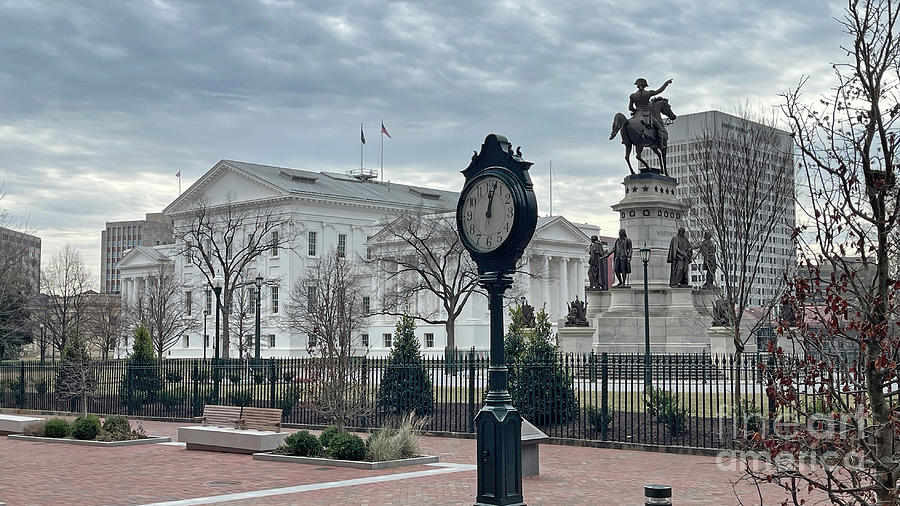 The Virginia Washington Monument and State Capitol 4832 Photograph by Jack Schultz