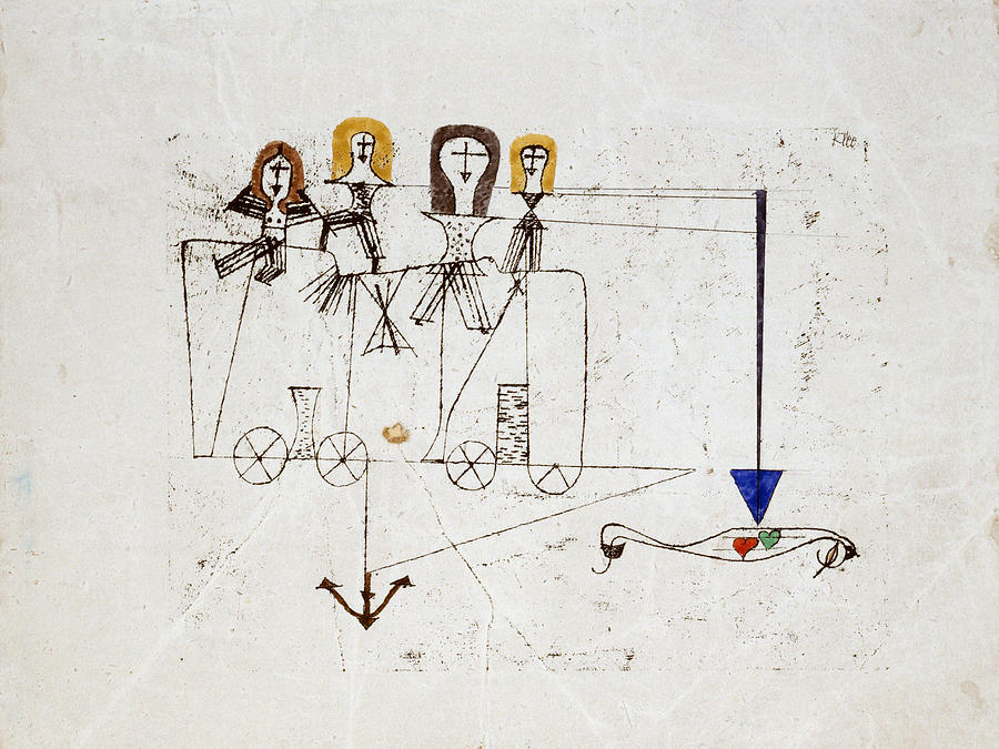 Paul Klee Painting - The Virtue Wagon  by Paul Klee
