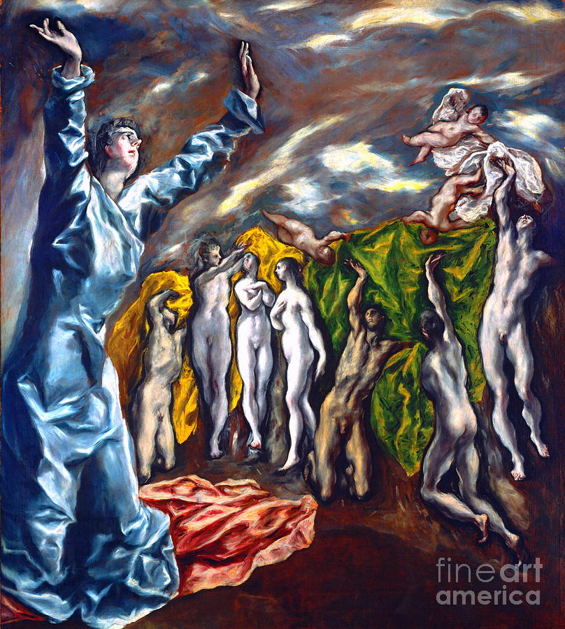 The Vision of Saint John or The Opening of the Fifth Seal Painting by El Greco