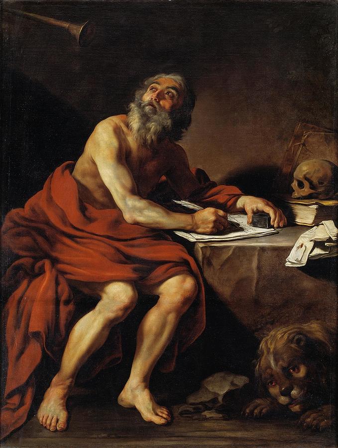 The Vision of St Jerome Drawing by Claude Vignon French - Fine Art America