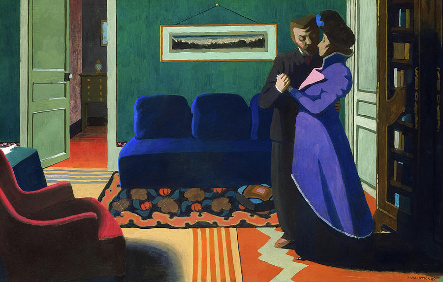 Felix Vallotton Painting - The Visit, 1899 by Felix Vallotton