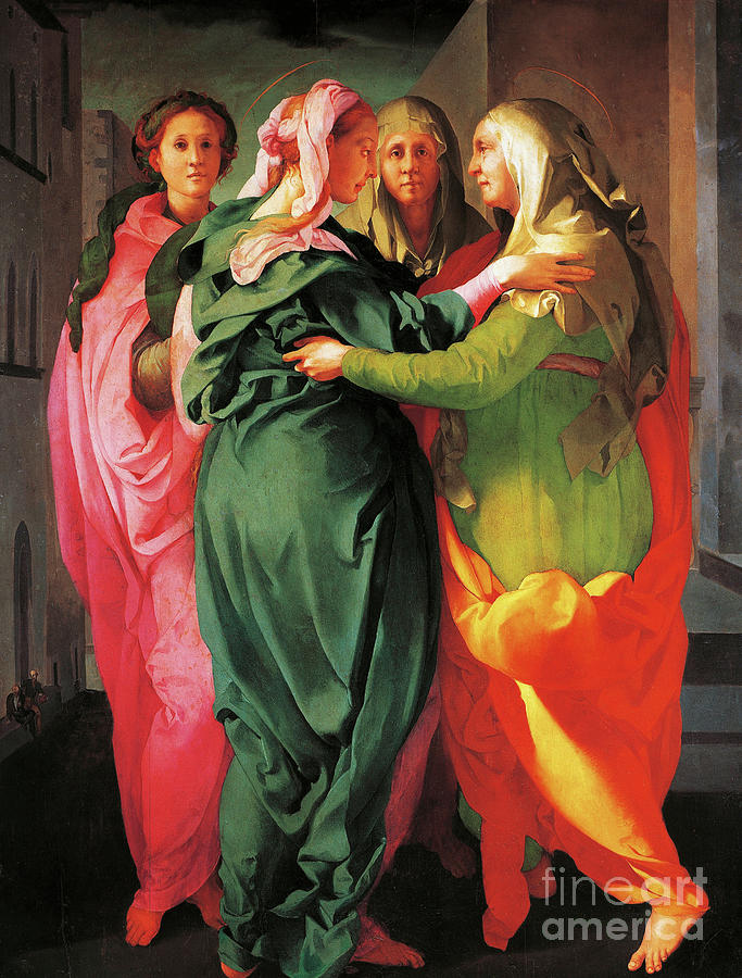 Religions Painting - The visitation by Giacomo Carucci