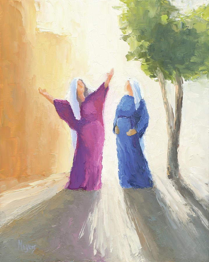 Christmas Painting - The Visitation by Mike Moyers
