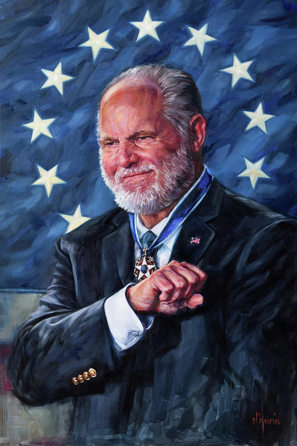 Rush Limbaugh Painting - The Voice of Freedom by Make Art Great Again