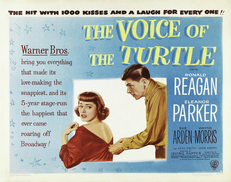 Turtle Mixed Media - The Voice of the Turtle, with Ronald Reagan and Eleanor Parker, 1947 by Movie World Posters
