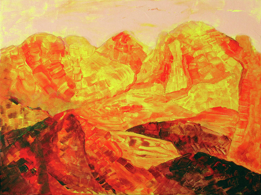 The Volcano Valley Painting by Natalya Shvetsky