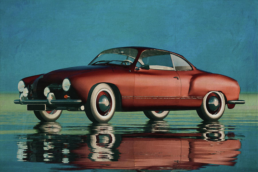 The Volkswagen Karmann Ghia From 1959 Digital Art