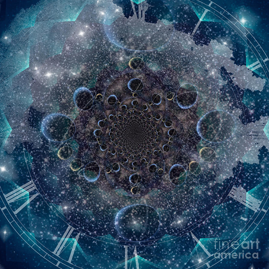 Space Digital Art - The vortex of time by Bruce Rolff