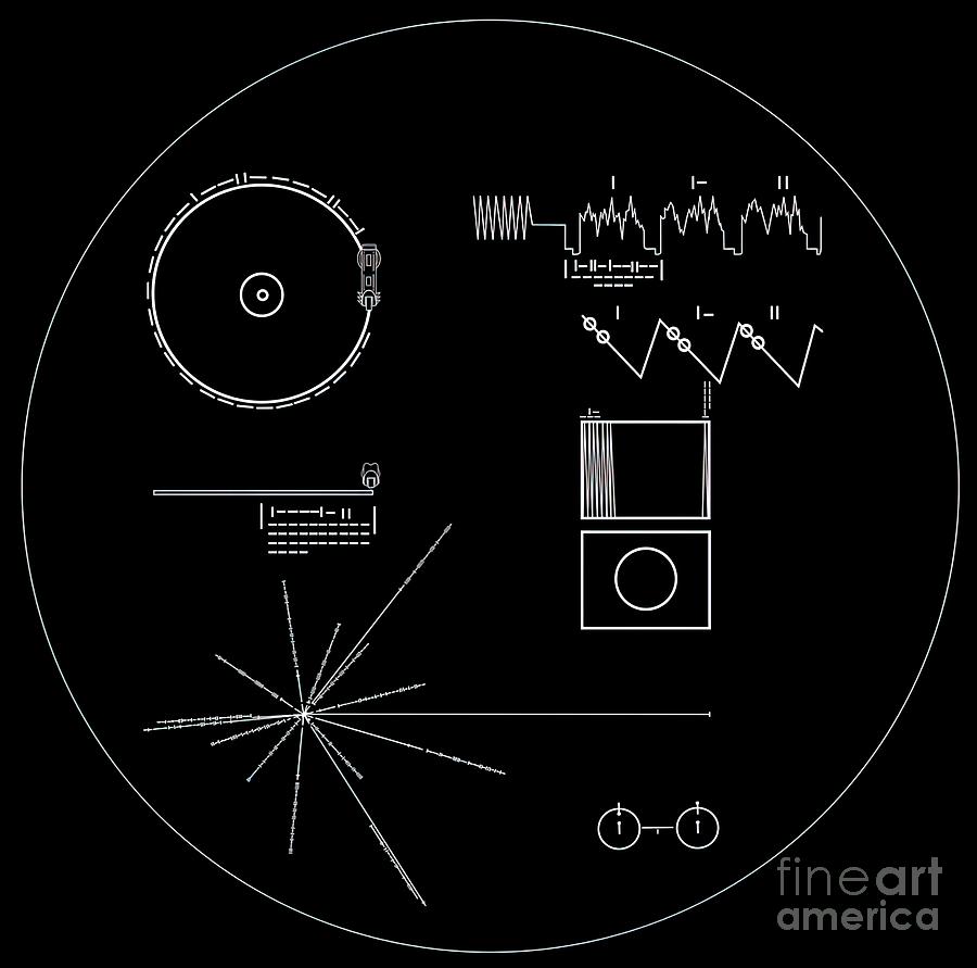 Retro Voyager 1 Golden Record Coffee Mugs