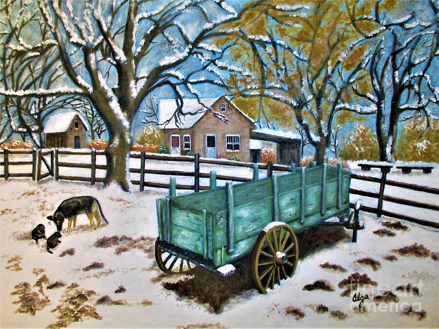 The Wagon Painting by Olga Silverman