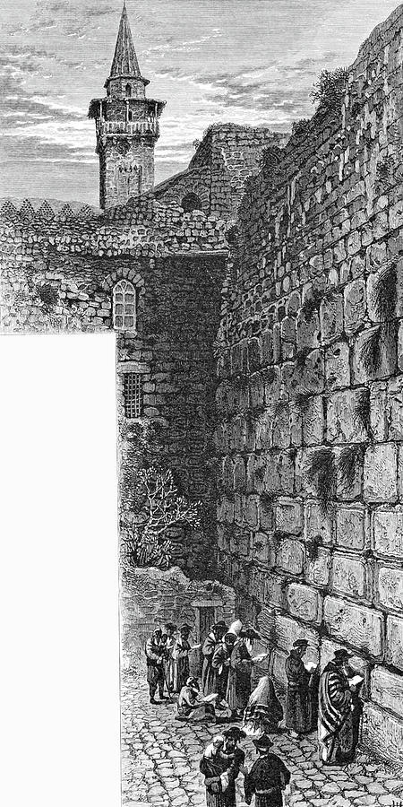The Wailing Wall in 1881 Photograph by Munir Alawi