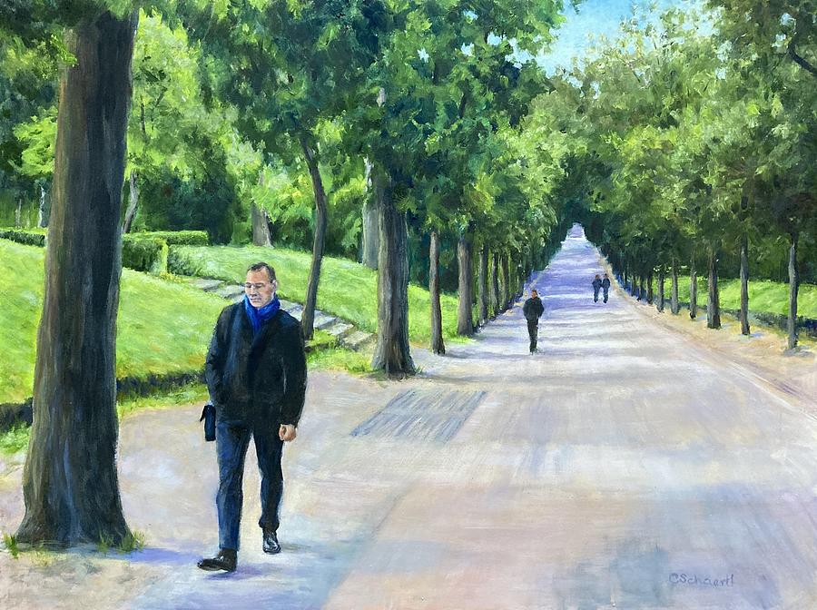 The Walk Between Painting by Connie Schaertl