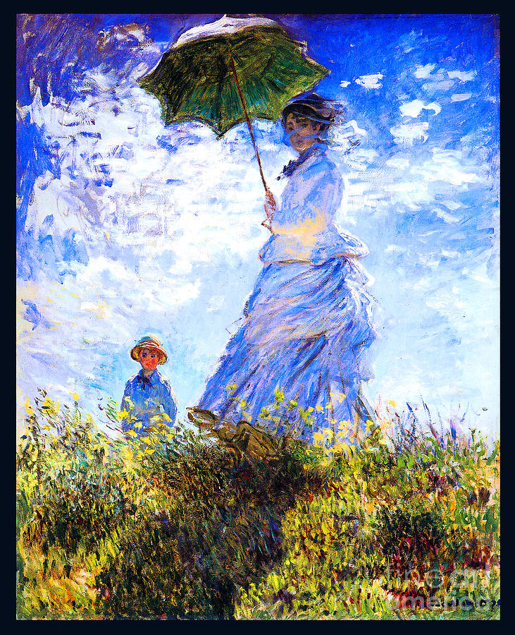 The Walk Lady with a Parasol 1875  Painting by Claude Monet