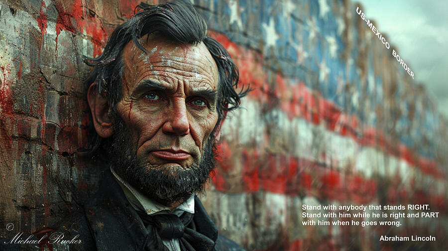 Abraham Lincoln Digital Art - The Wall by Michael Rucker