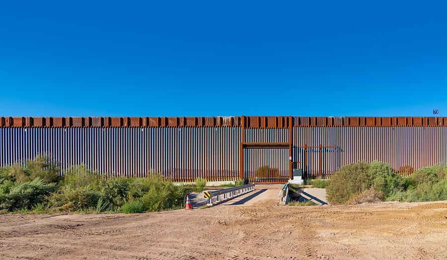 The wall - Usa-Mexico Photograph by Thepalmer The wall - Usa-Mexico Photograph by Thepalmer