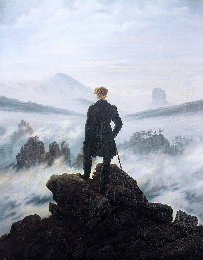 The Wanderer Above the Sea of Fog Digital Art by Long Shot