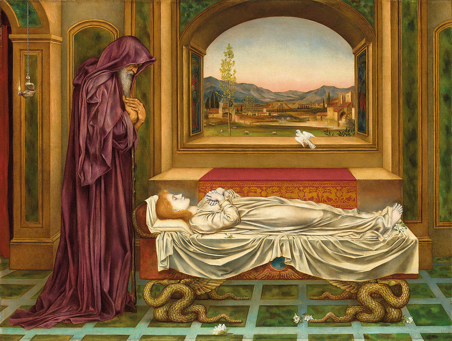 The Wandering Jew. Whom the gods love die young  Painting by Evelyn De Morgan