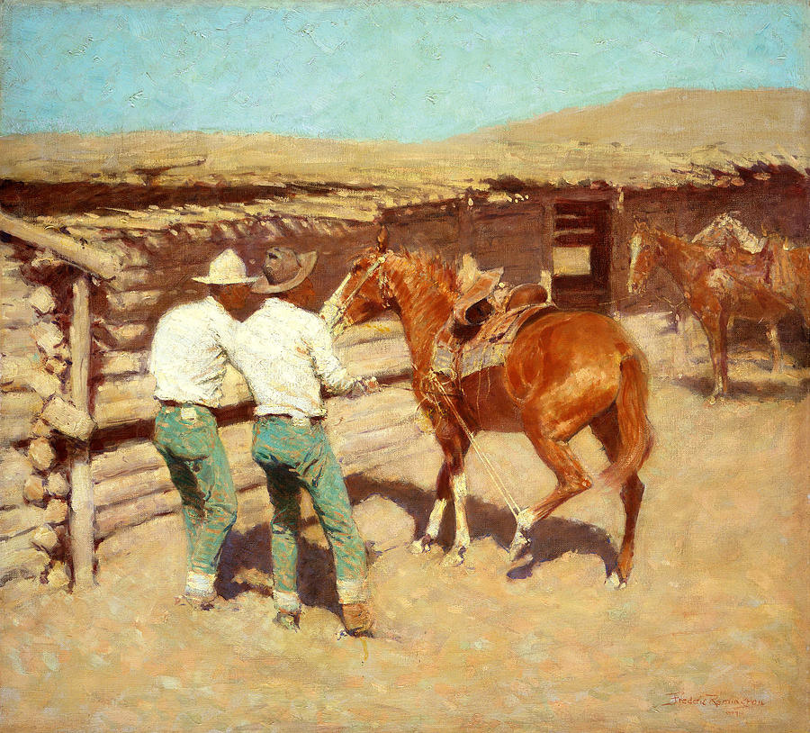 The War Bridle Painting by Frederic Remington