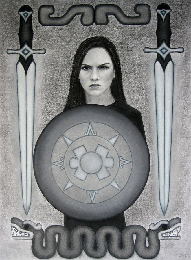 The Warrior Drawing by Lynet McDonald