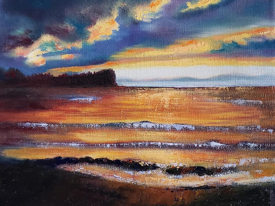 Sunset Painting - The Washington I love by Kim Shuckhart Gunns