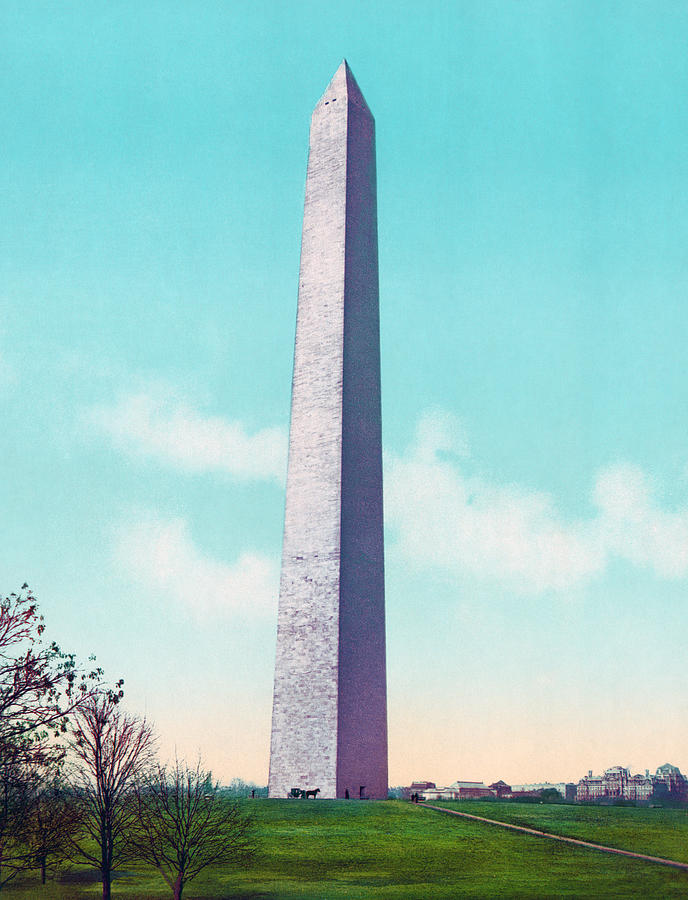 The Washington Monument - Circa 1903 Photochrom Photograph