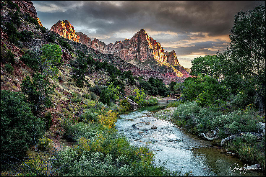 The Watchman at Sunset Photograph by Gary Johnson