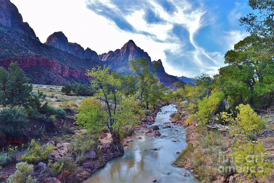 The Watchman Virgin River View Photograph by Janet Marie | Fine Art America